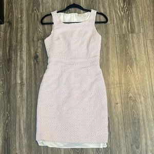 Banana Republic white and purple checkered dress size 4 office wear formal date
